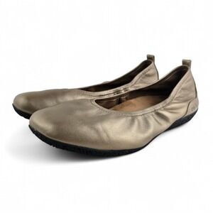 Taos Women's Chit Chat Ballet Flats Champagne Leather Arch Support Size‎ 10